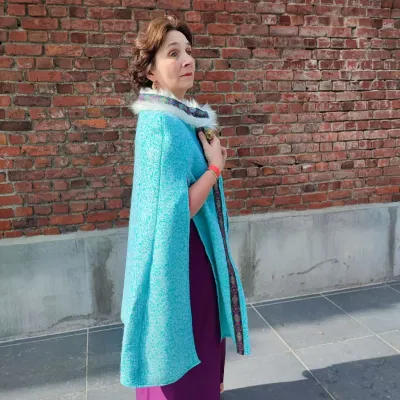 Cape clothilde tenue medievale costume historique fait main fifi au jardin i0