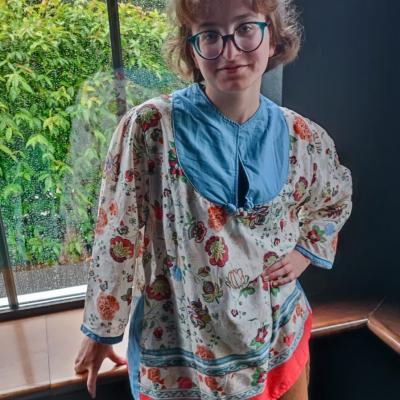 Jupe culotte mignonne coton collection ell egance fifi au jardin i1