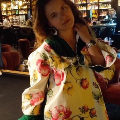 Robe fleur chintz encolure plastron collection ell egance fifi au jardin i2