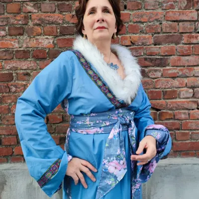 Robe jehanne et ceinture tenue medievale costume historique fait main fifi au jardin i1