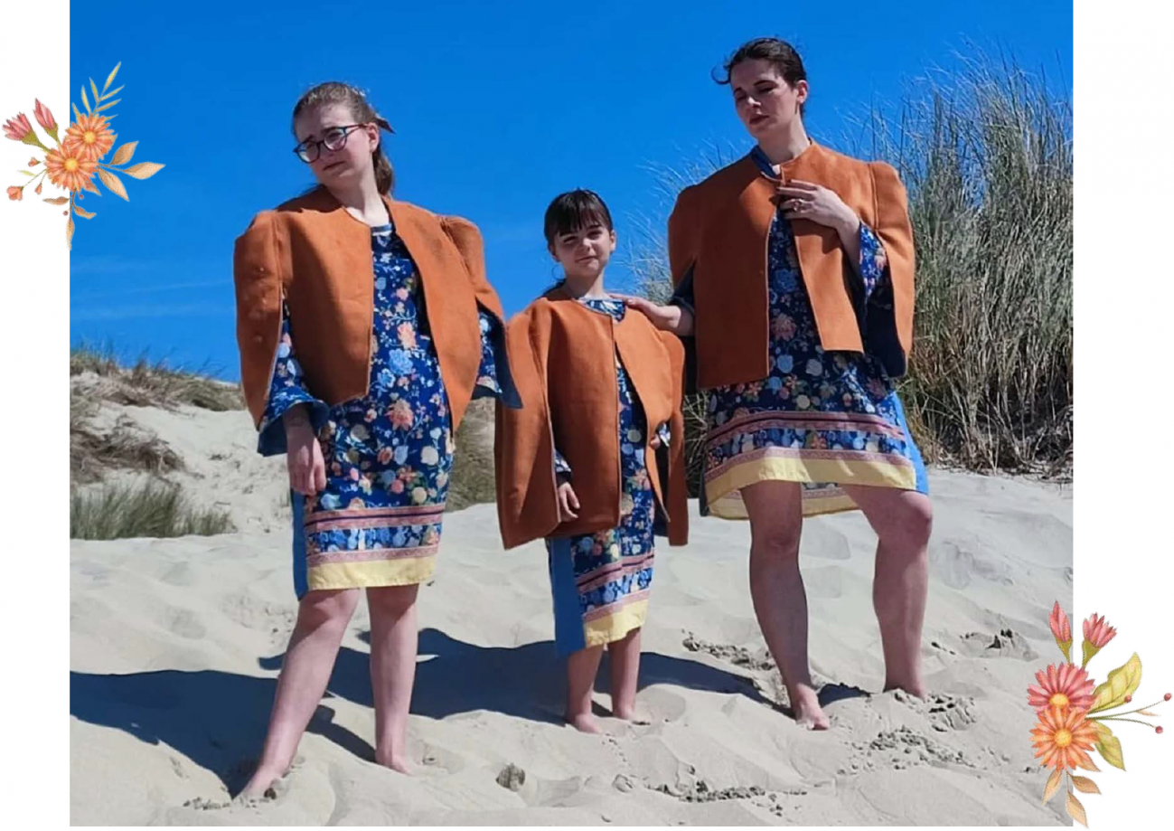 Craquez pour les capes louise assorties femmes enfants collection capsule matchy matchy fifi au jardin i0