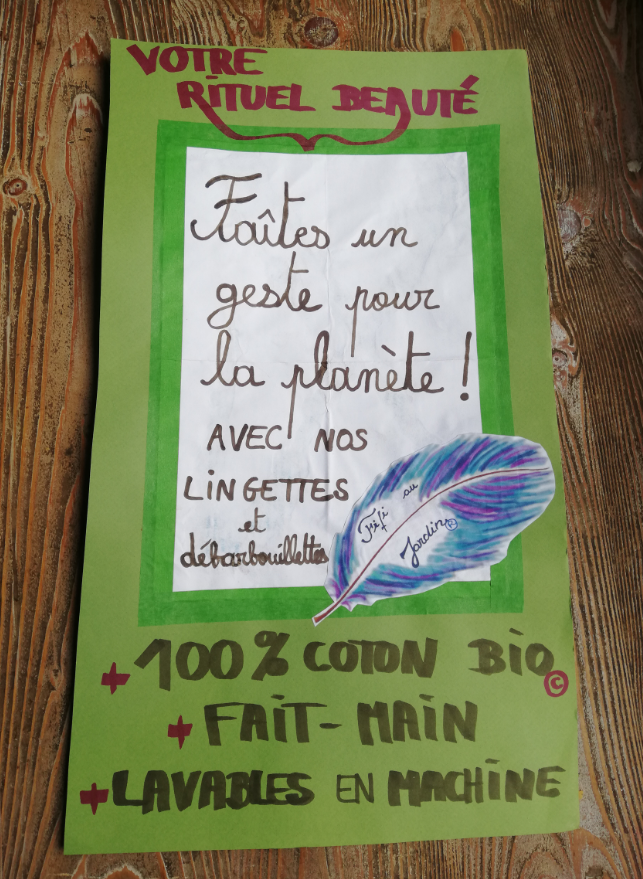 Faites un geste pour la planete avec les lingettes bio recto verso reutilisables creees par fifi rien que pour vous