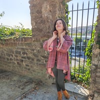 Veste eglantine en laine reversible edition figue maison fifi au jardin i0